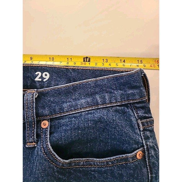 J. Crew 9" Billie Demi Boot Crop Raw Hem Medium Wash Blue Denim jeans Sz 29 - Picture 6 of 7